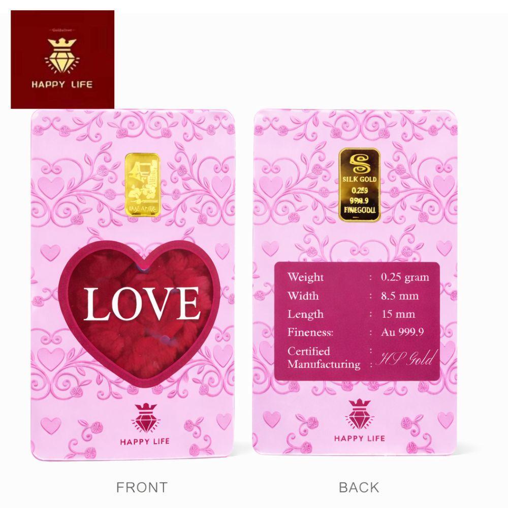 Mini Gold Bar 0.25g Love You (EMAS 999.9/24K)