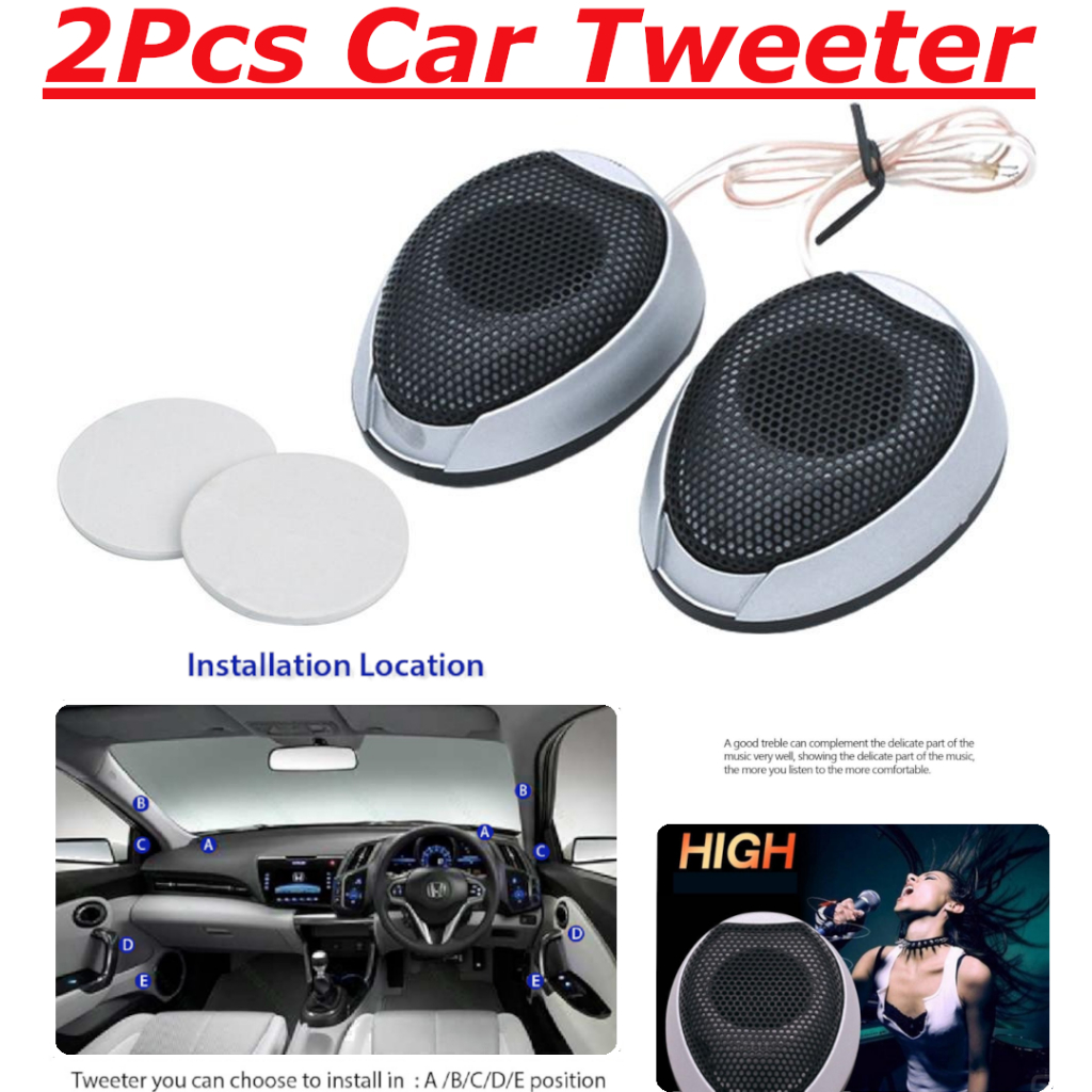 Car Dashboard Tweeter Speaker Audio System Hight Mid Loudspeaker Horn Pembesar Suara Kereta