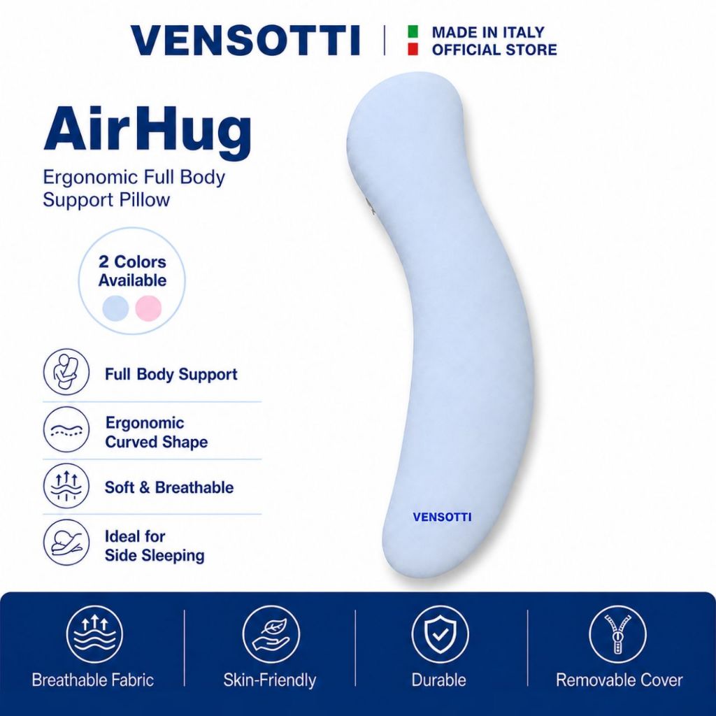 VENSOTTI Airhug Pregnancy Pillow Bantal Ibu Mengandung | Full Body Support & Back Pain Relief | Premium Tidur Lena