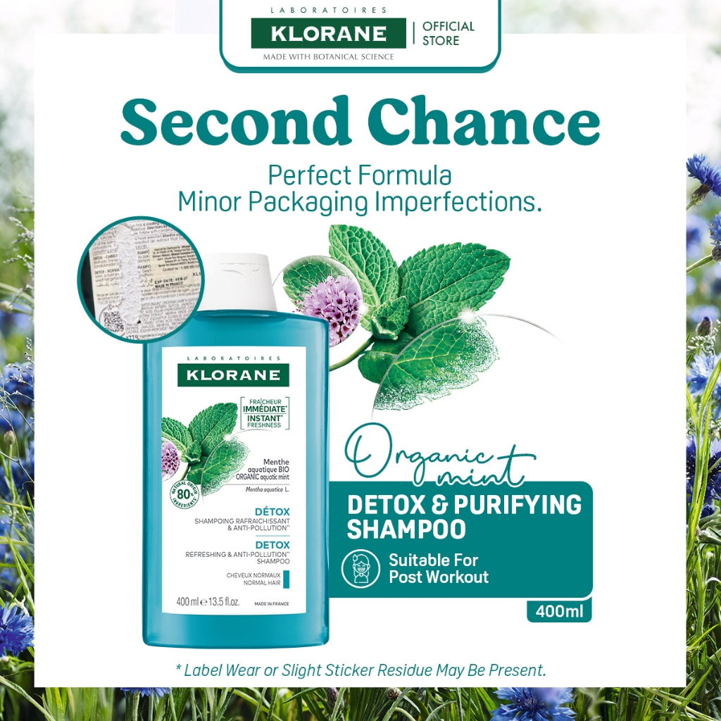 [SECOND CHANCE PICKS] Klorane Aquatic Mint Shampoo Scalp Detox (400ml)