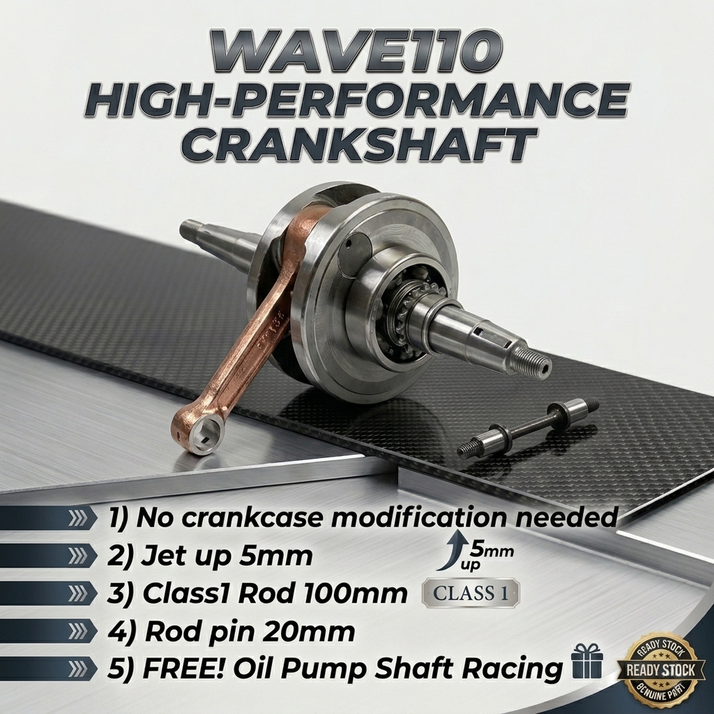 TRF Wave110 Dash110 Sonic Crankshaft Jet 5mm Jet 4mm KFL Rod 100mm Diameter 98mm