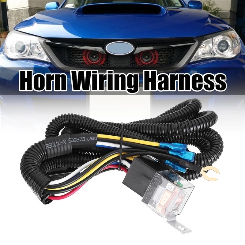 Plug and Play Horn Wiring Harness Kit for Car Truck 80A Relay Double Horn Wiring Harness Kereta