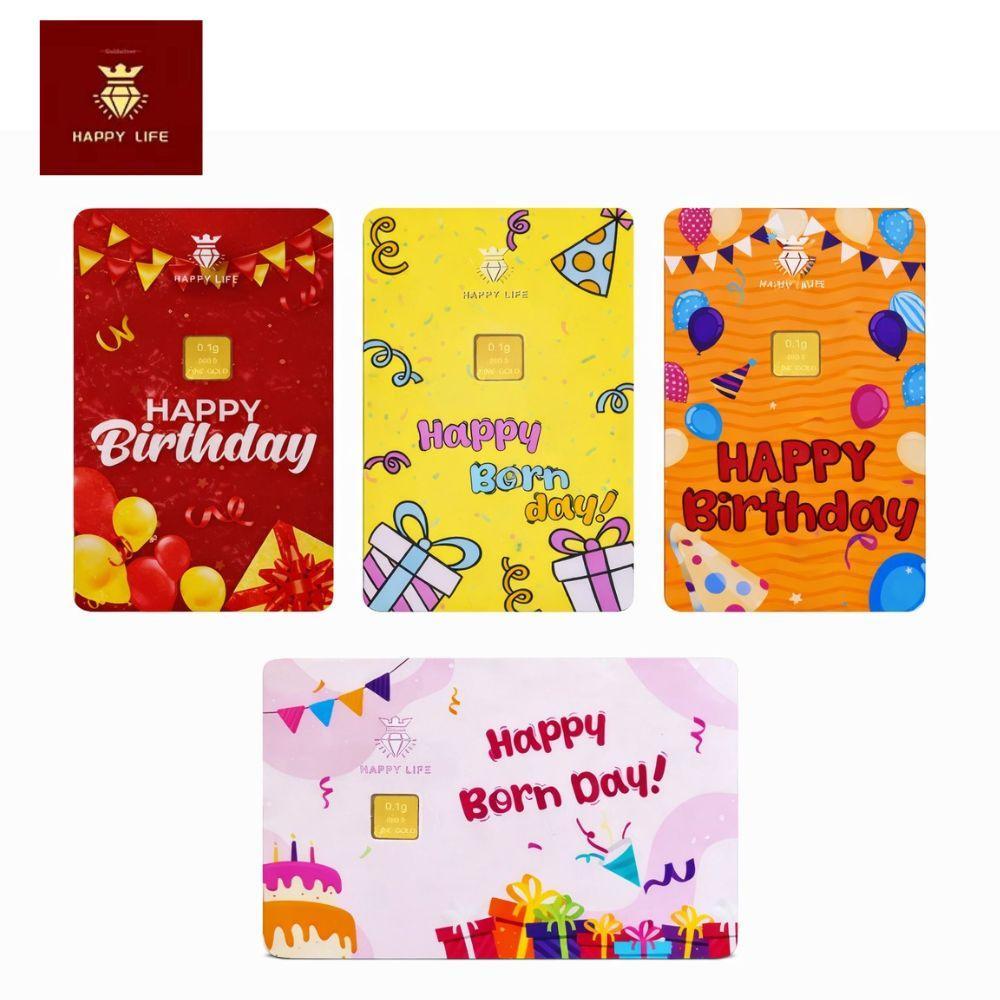 Mini Gold Bar 0.1g Happy Birthday Series (EMAS 999.9/24K)