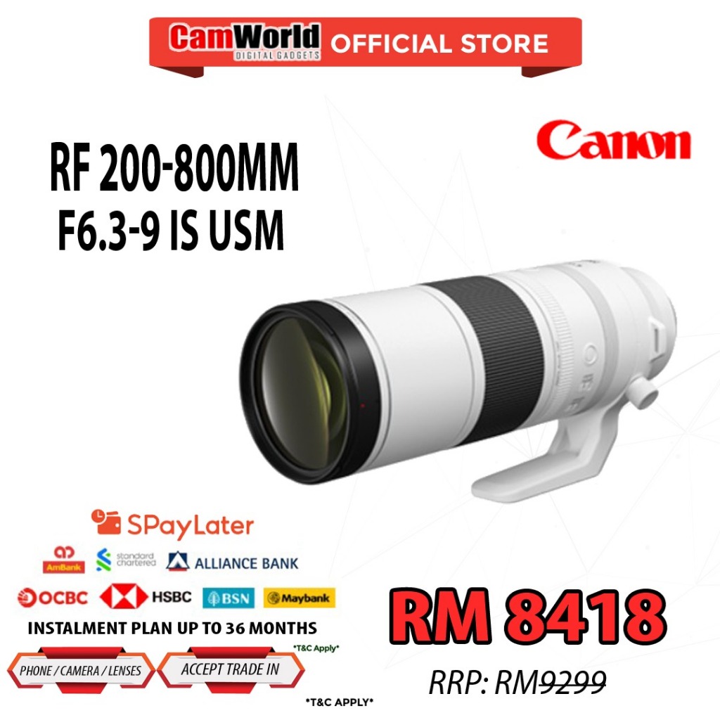 CANON RF 200-800mm F6.3-9 IS USM ( CANON MALAYSIA)