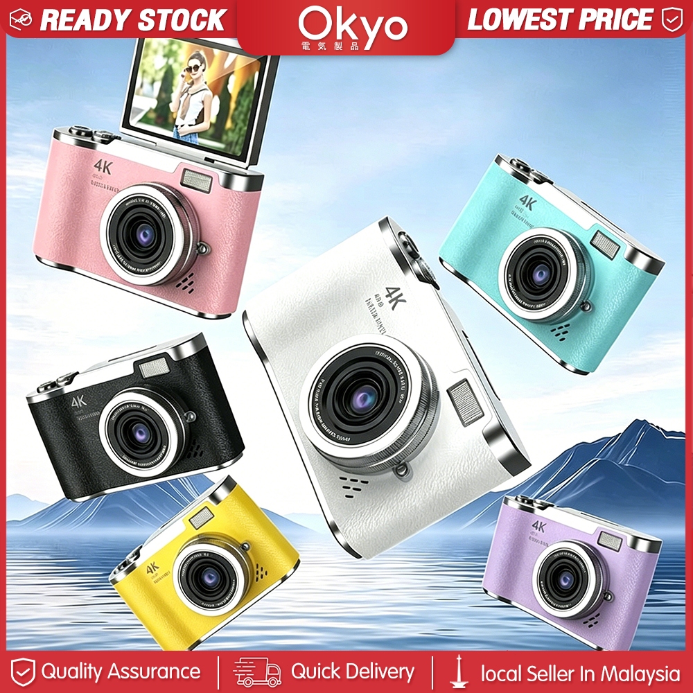 Digital Camera 4K 48MP Photography Camera Rechargeable Cameras 2.4 inch Screen Camcorder for Kid Adult Beginners