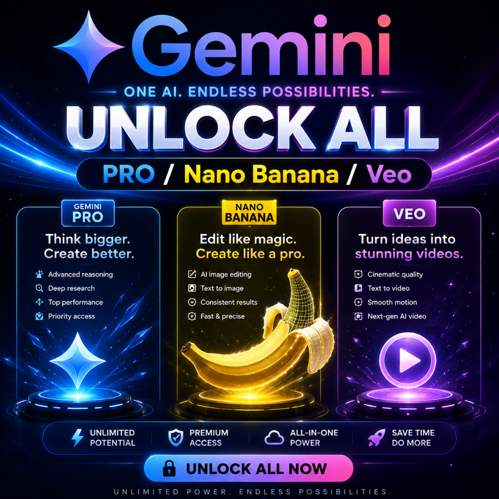 Gemini 3.0 Pro | Veo Nano Banana Stable Acc