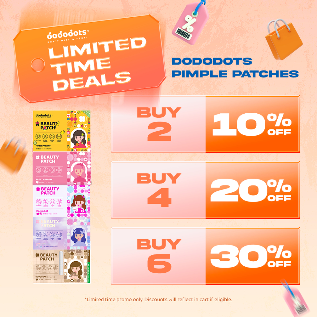 [UP TO 30% OFF] Dododots Pimple Patches - ALL | Asia's No.1 Clinical-Grade Hydrocolloid Acne Patch w/wo Tea Tree Oil