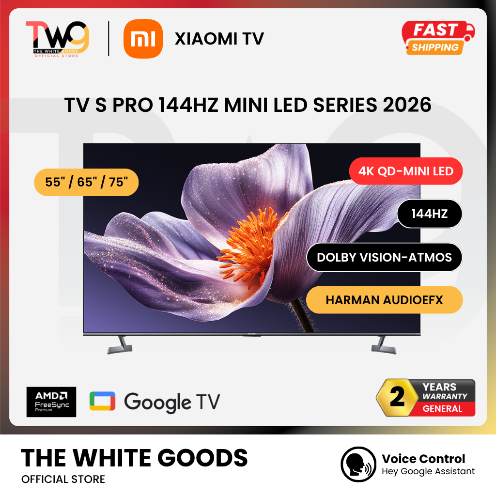 [FREE SHIPPING] Xiaomi TV S Pro Mini LED 2026 Series 55” 65” 75” 4K QD-Mini LED Smart TV 144Hz