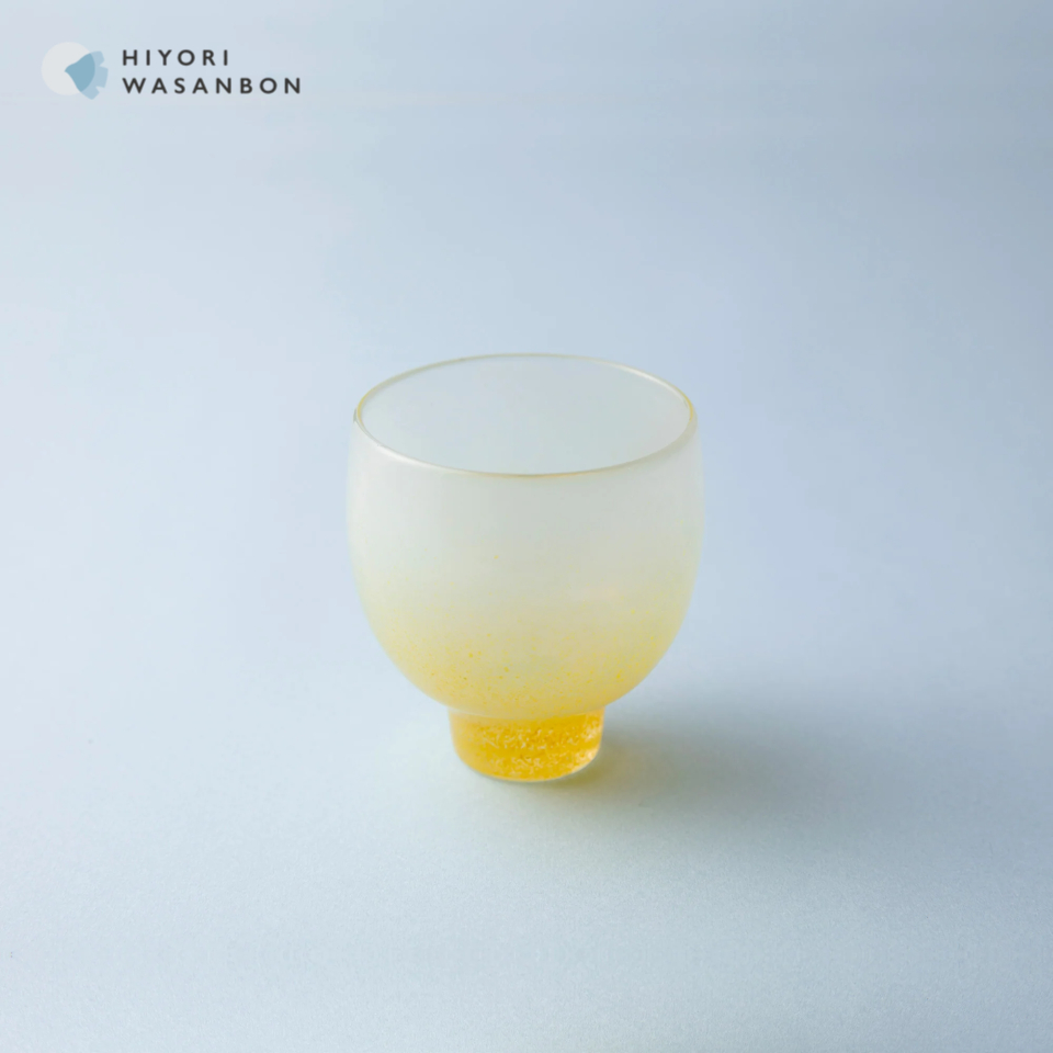 Hand-blown Artisan Glass | Teshima-Lemon & Spring | Direct from Japan | One-of-a-Kind Cold Tea Glass
