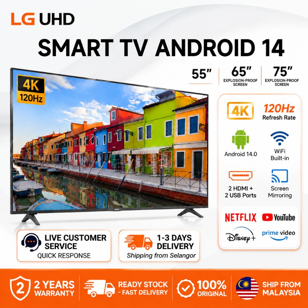 Smart TV 4K UHD Netflix Certified TV Smart Television Android System LED TV 65inch超高清电视机