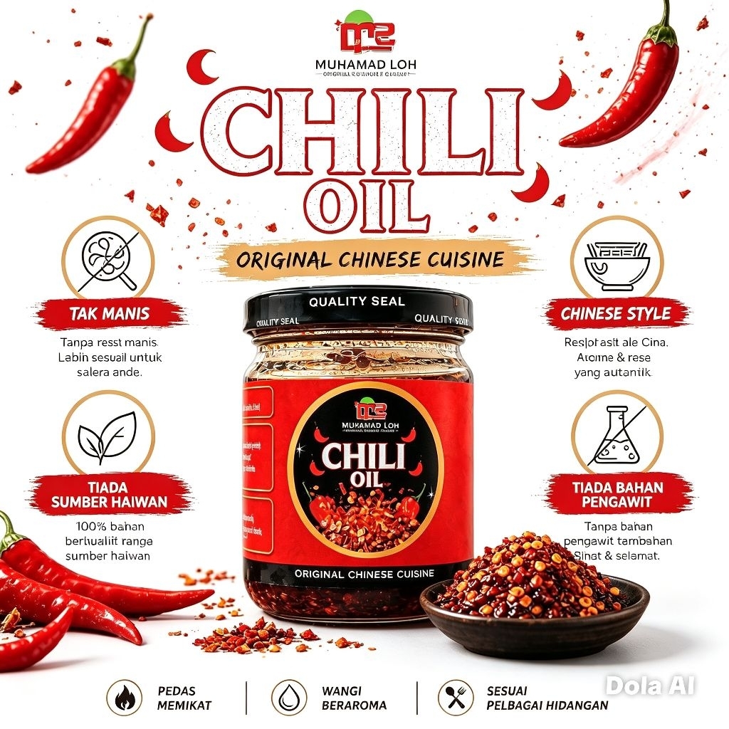 Chili Oil Chinese Muslim Resipi by Restoran Muhamad Loh