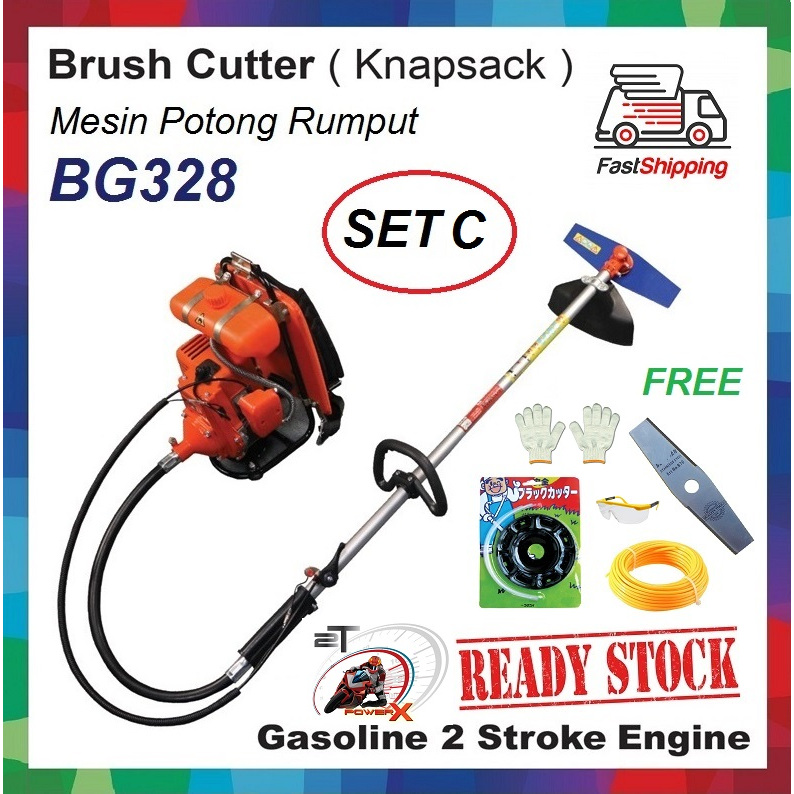 Bossman Backpack Brush cutter BBG328 Mesin Potong Rumput BG328 tanika Mesin rumput petro