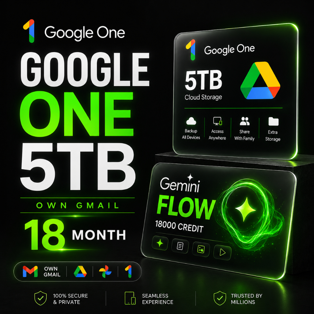 [Open this in PC]  5TB Google Drive/Photo Gemini Flow [18 Month] | Upgrade Existing Account