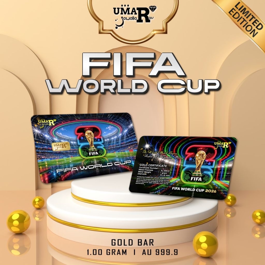 Goldbar FIFA WORLD CUP SERIES EMAS UMAR JEWELLERIES 999 1 GRAM TRUSTED&hellip;