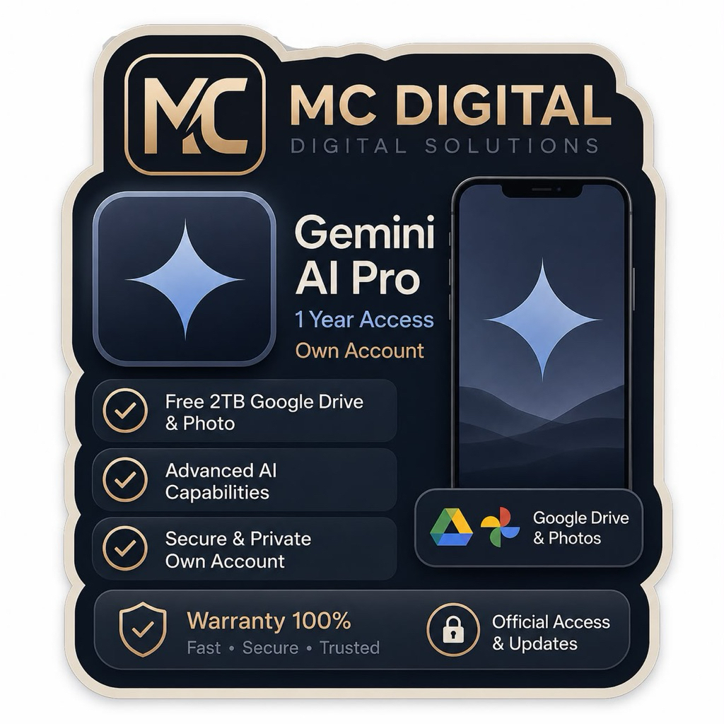Gemini Pro AI Veo3 Stickers Logos 1 Year | Own Stickers logos | +Google Drive 5 TB Full Warranty 100%