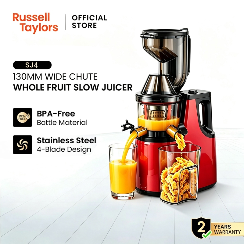 Russell Taylors Masticating Cold Press Compact Slow Juicer Pemerah Jus Perlahan SJ4 Mesin Jus