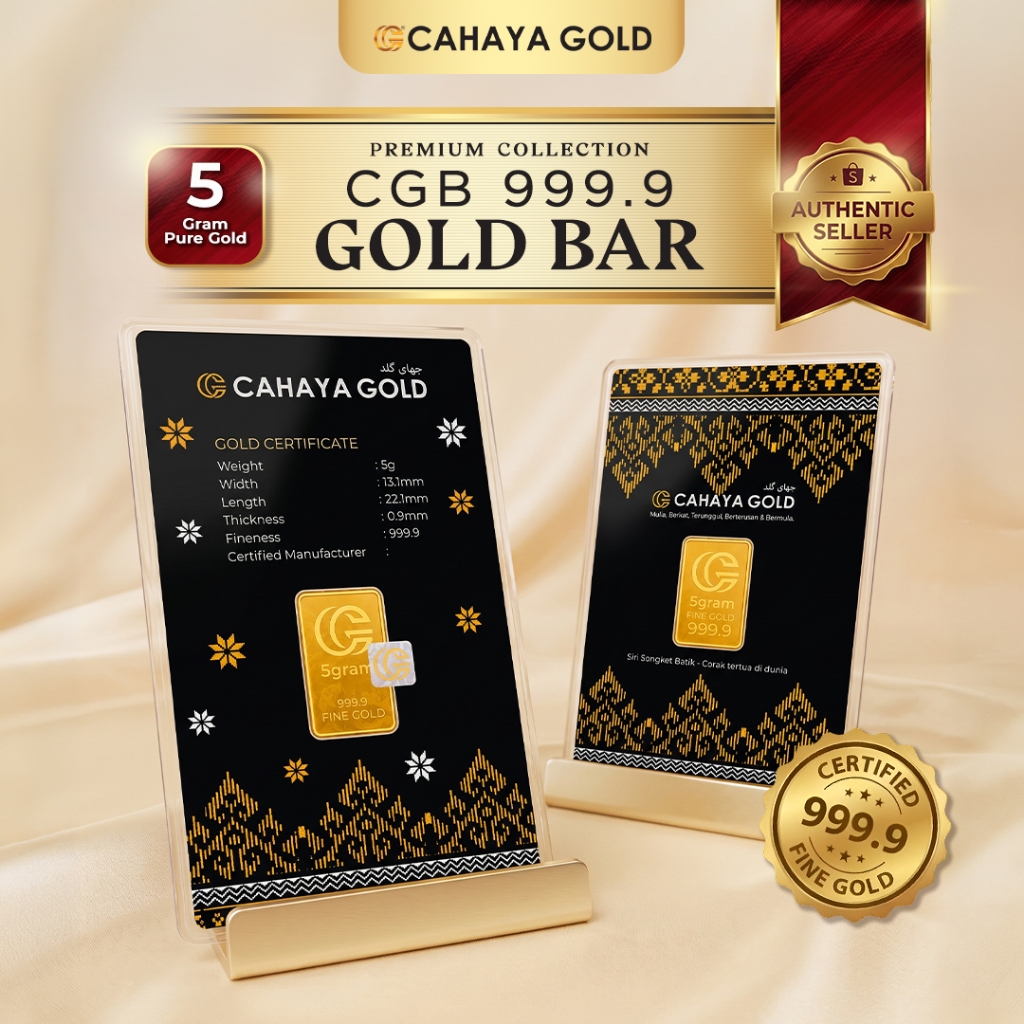 CAHAYA GOLD 999.9 Gold Bar 5g Songket Hadiah Birthday Aniversary Gift 5gm&hellip;