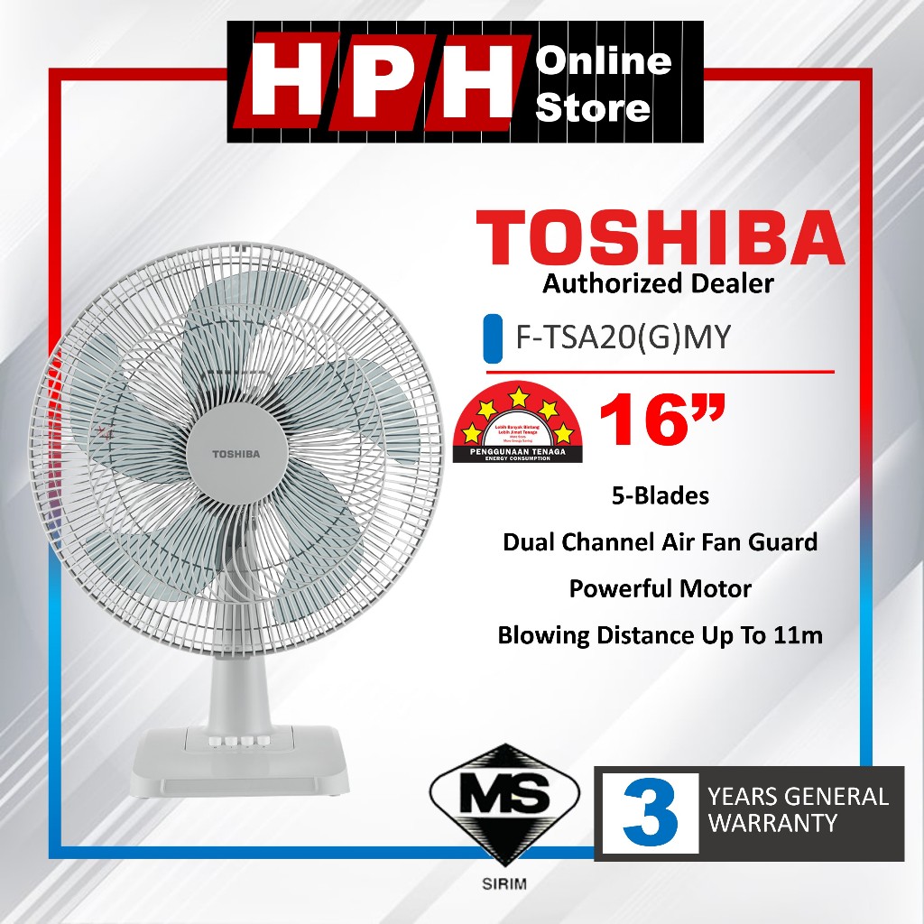Toshiba Table Fan / Midea Table Fan  (16") F-TSA20 F-TSA20(G) MF-16FT17NB MF-16FT15NB Kipas Meja 桌扇 风扇