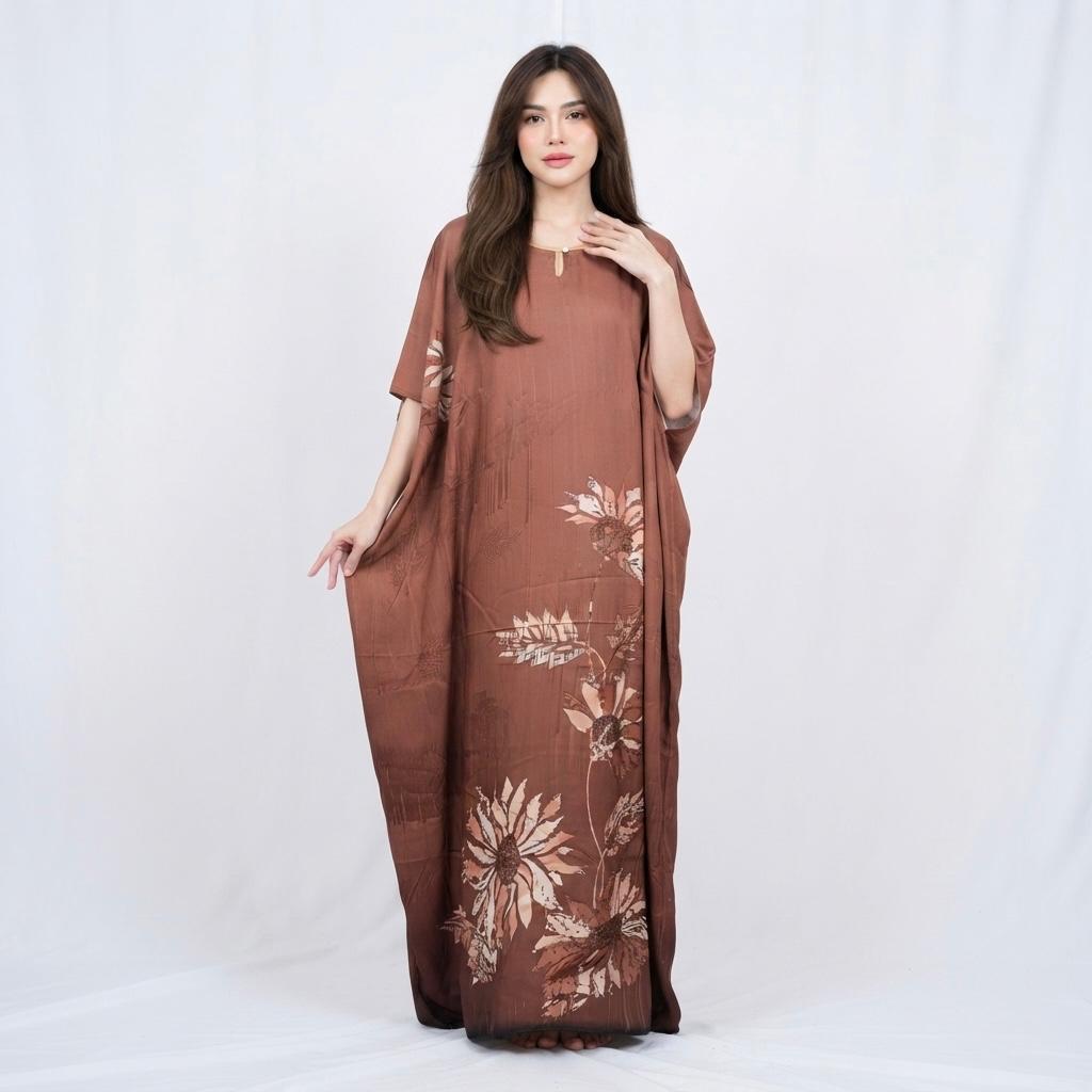 Kaftan 100% Cotton Sejuk Baju Tidur Kelawar Batik Terengganu Free Size Plus Size