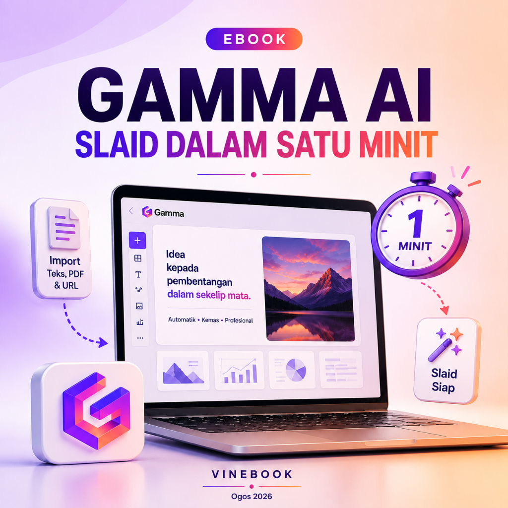 Ebook Gamma AI BM + English | Panduan Buat Slide Presentation AI, PowerPoint, Prompt & Design Slaid