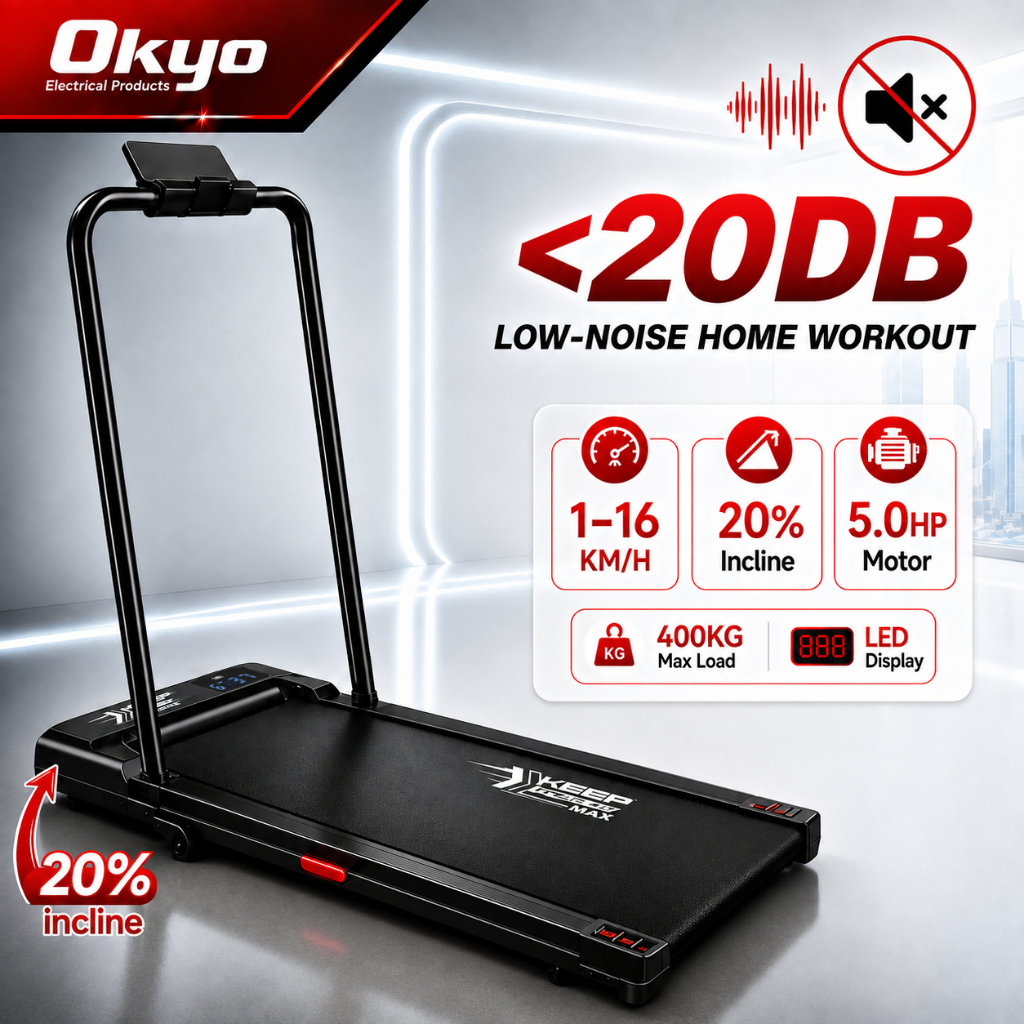 OKYO Walking Treadmill Walking Pad Running Smart Walking Pad Fitness Walking Machine Ultra-Thin Indo