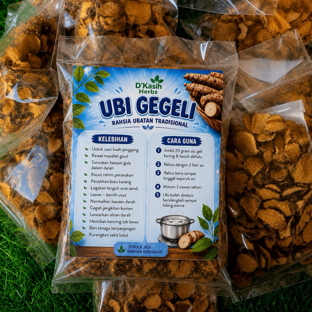 Ubi Geli Geli Kering Asli - Bantu Rawat Masalah Kesihatan & Dalaman