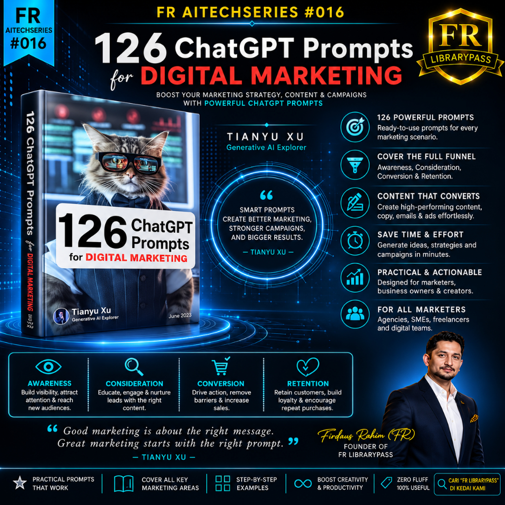 FR AITechSeries #016 | 126 ChatGPT Prompts for Digital Marketing by Tianyu Xu | English PDF | AI Marketing