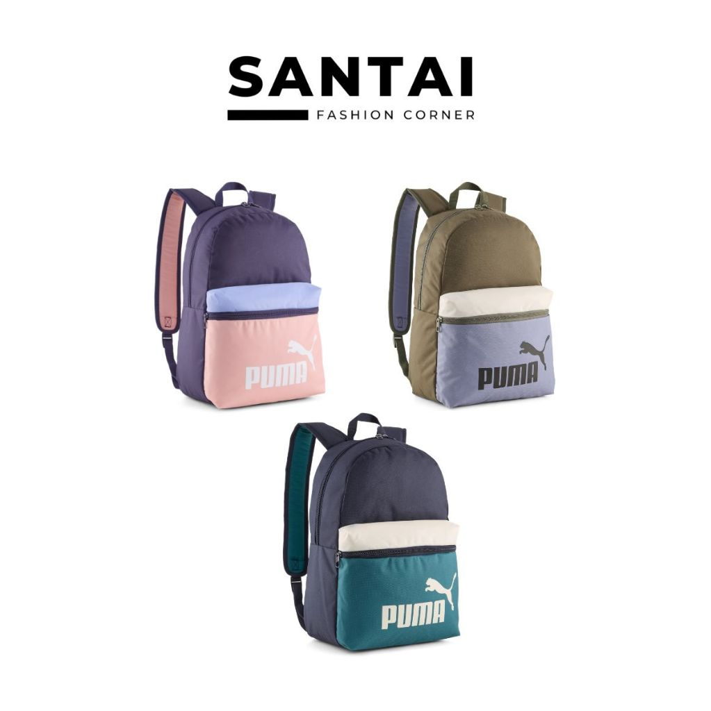 SFC PUMA Phase Color Block Backpack Student Puma Backpack Original Bag Sekolah Puma Bag Sekolah Menengah 091175