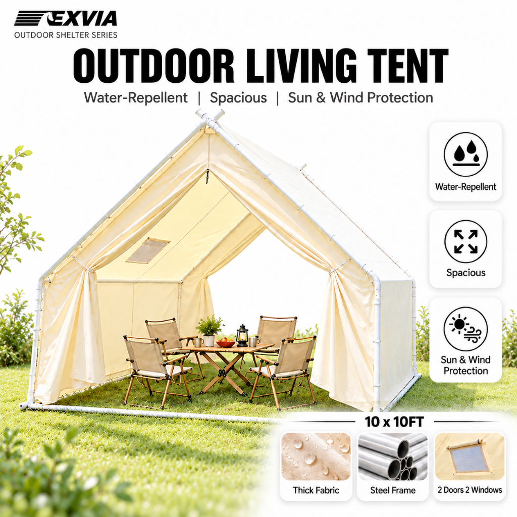 Khemah Family Tent Gazebo Tent Heavy Duty Khemah Unta Besar Outdoor Camping Tent Waterproof Khemah