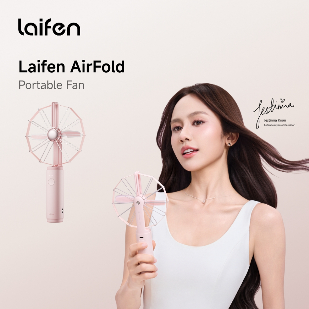 [New]Laifen AirFold Portable Fan | Foldable | 2-Year Warranty | Wide and Comfort Cooling | Up to 12h battery