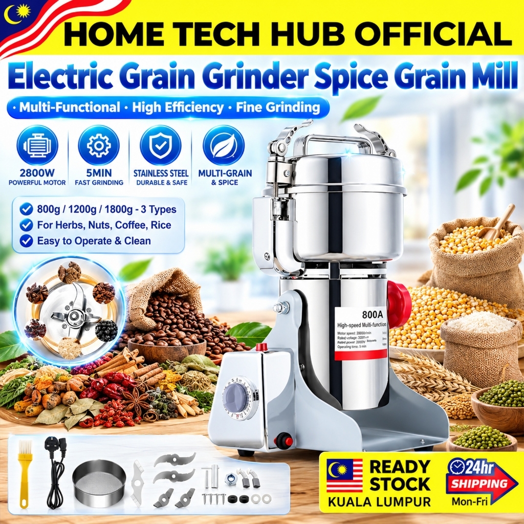 Mesin Pengisar Kering Stainless Steel Dry Mill Grinder Multifunction Blender For Grain Spice Coffee Powder Heavy Duty