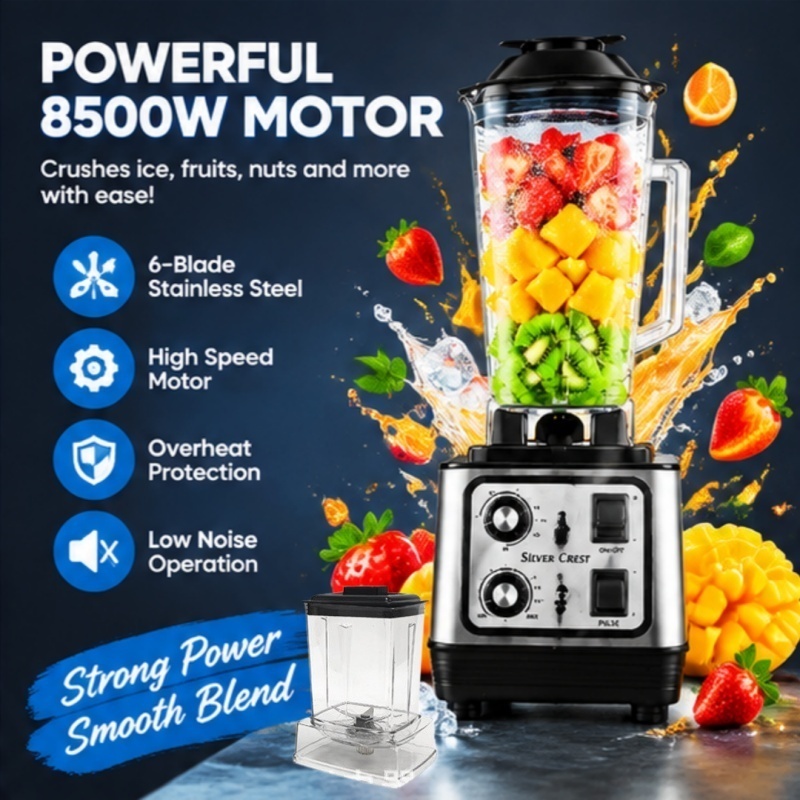 Heavy Duty Blender 8500W Mixer Electric Juiser Food Processor Mesin Pengisar Ais Smoothies Crusher