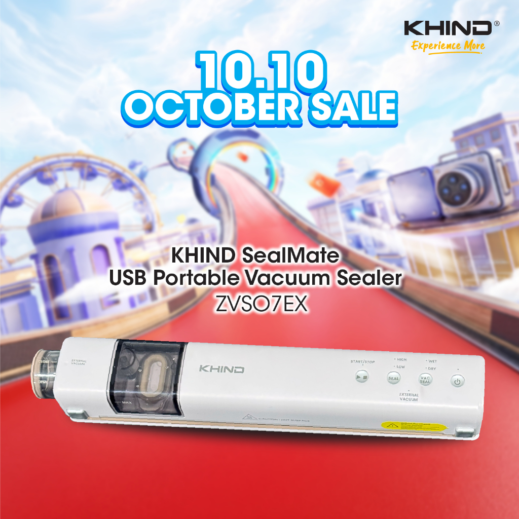 [Online Exclusive] KHIND SealMate USB Portable Food Vacuum Sealer ZVS07EX