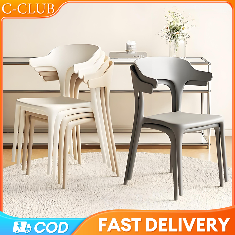 C-【In Stock Selangor】Dining Chair Kerusi Makan Plastic Kerusi Plastik / Kerusi Meja Makan/Study Chair Kerusi Pejabat 塑料椅