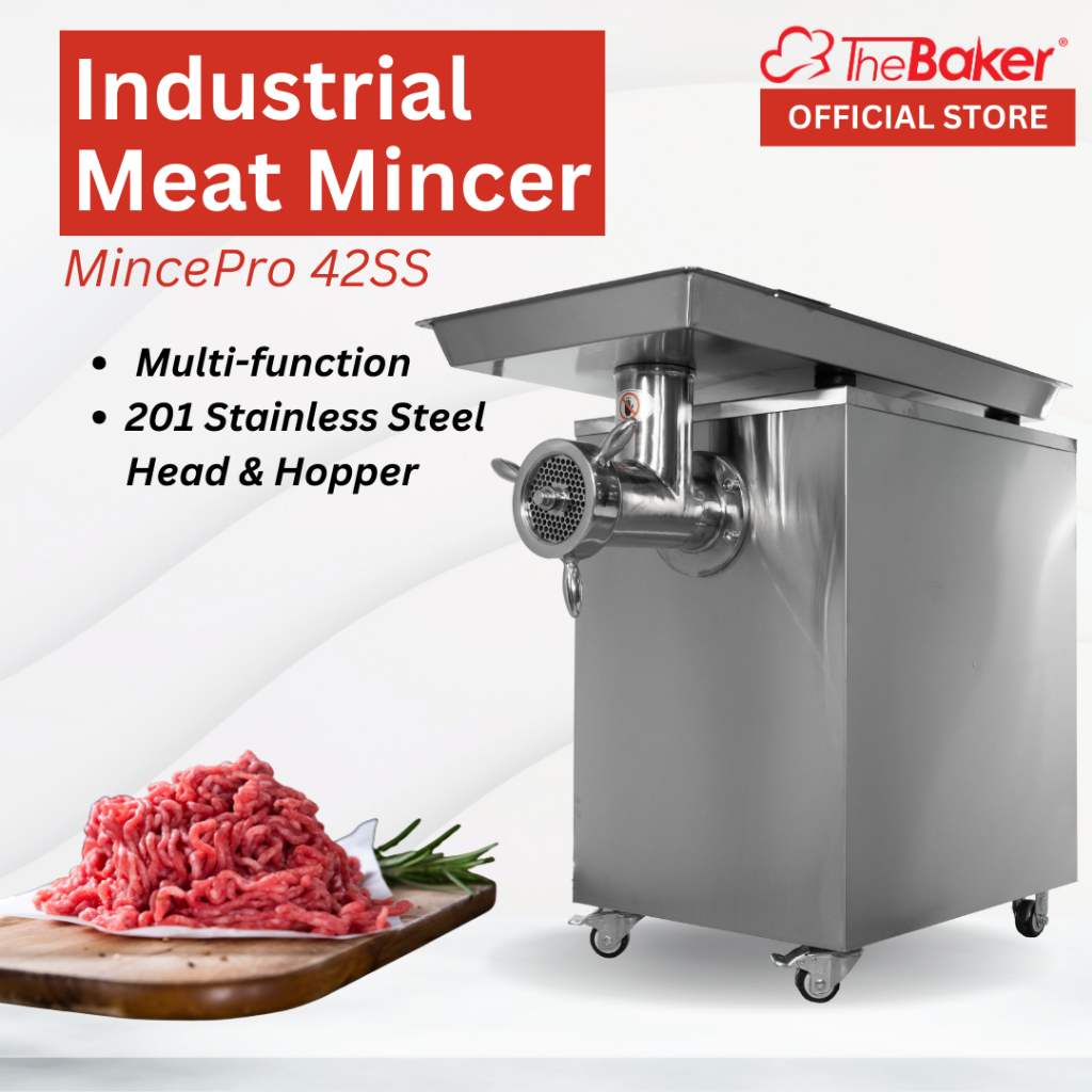 The Baker MINCEPRO-42SS Meat Mincer Grinder 3000W 420KG/H Commercial Mesin Kisar Daging Stainless Steel