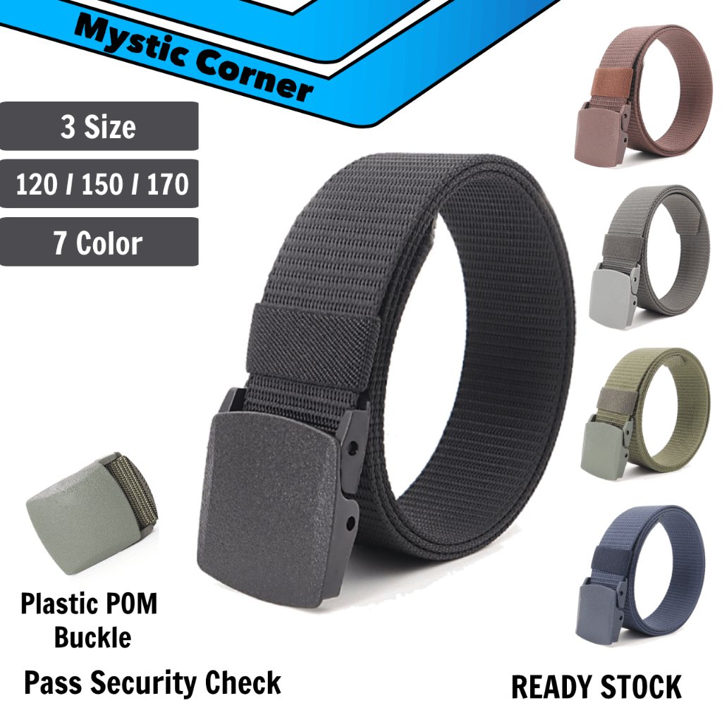 Men Tactical Style Canvas Belt Polyester Material - 120/150/170 CM Tali Pinggang Lelaki