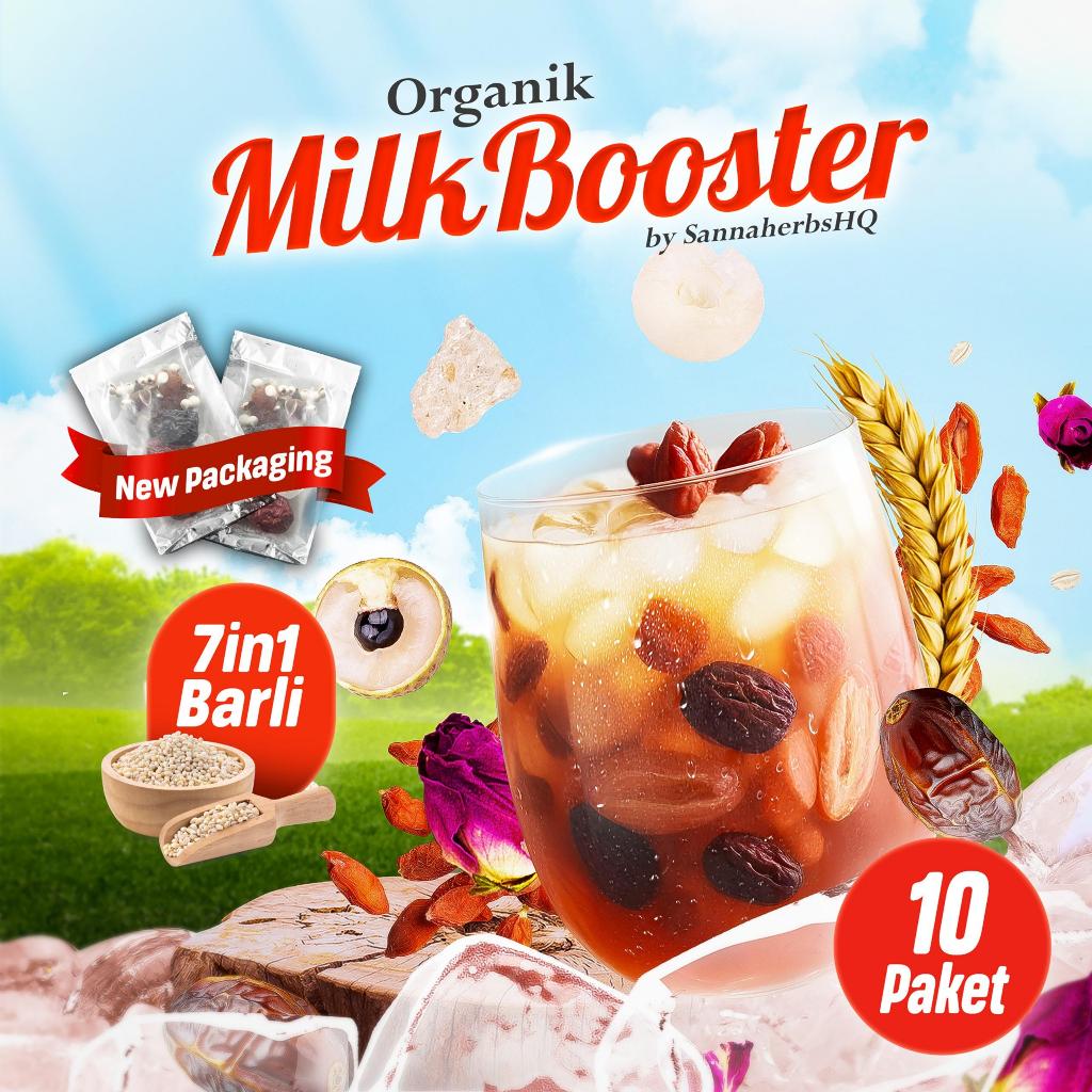 [10 Paket] (7 IN 1) BARLI Tea / Milk Booster Organic Premium Milkbooster