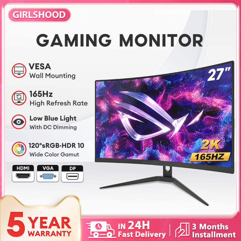 Monitor 19/22/24/27 Inch Full HD Frameless Gaming Monitor Computer PC Laptop Office Design Monitor