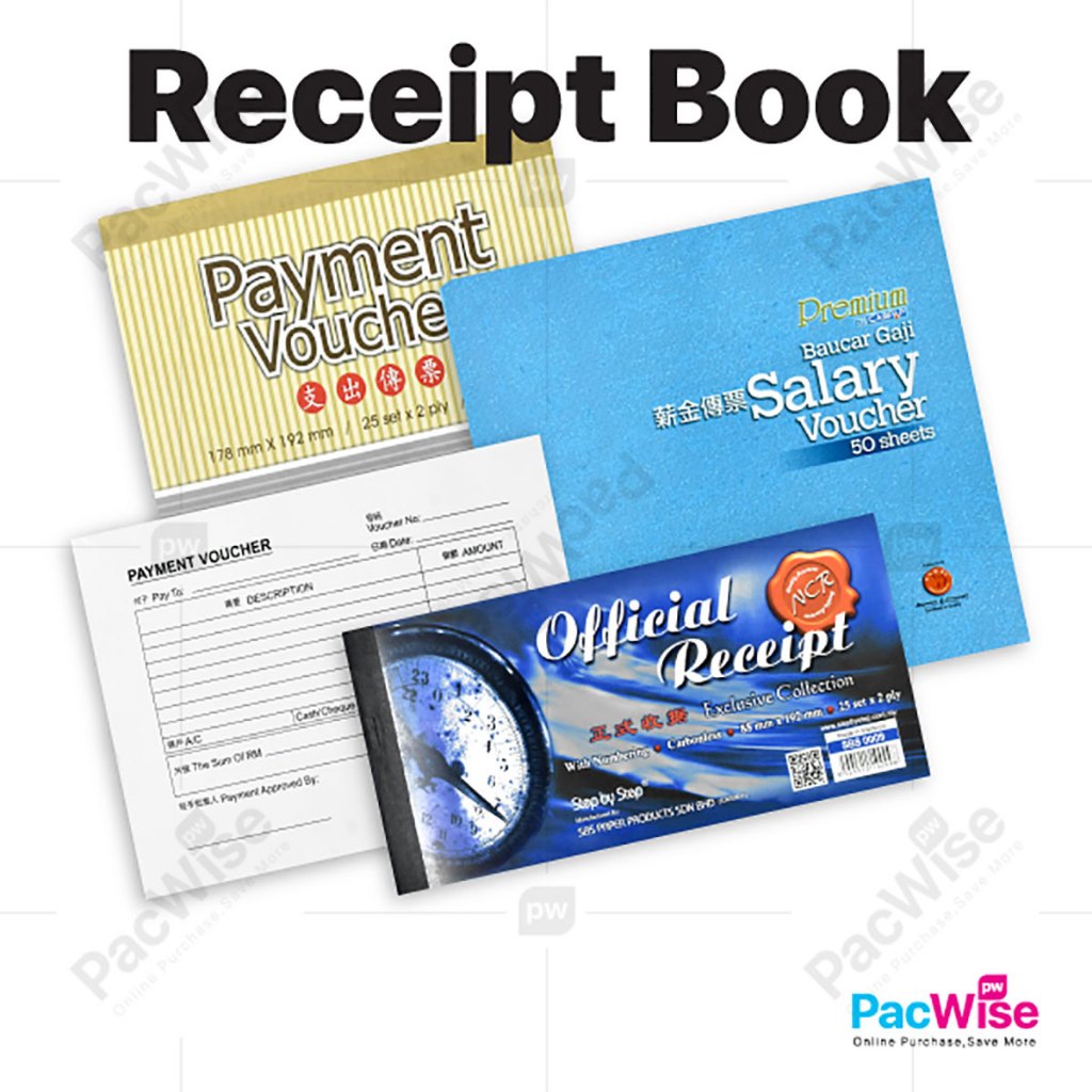Payment Voucher CAMPAP / Salary Voucher / Official Receipt / Sales Receipt Book – Pay & Receive