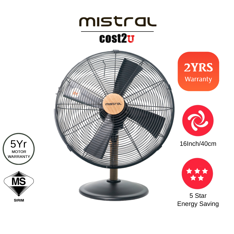 Mistral/Cornell 16/12" Metal Table Fan (Strong Wind) | MTF1616M CCF1210CP (Table Kipas Sejuk 风扇 Khind Table Fan)