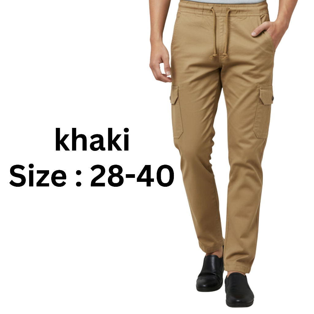 ? Best Selling | Seluar Kargo Jogger 6 Poket | Kain Tebal Multi Pocket Cargo Pants Unisex Kerja ?