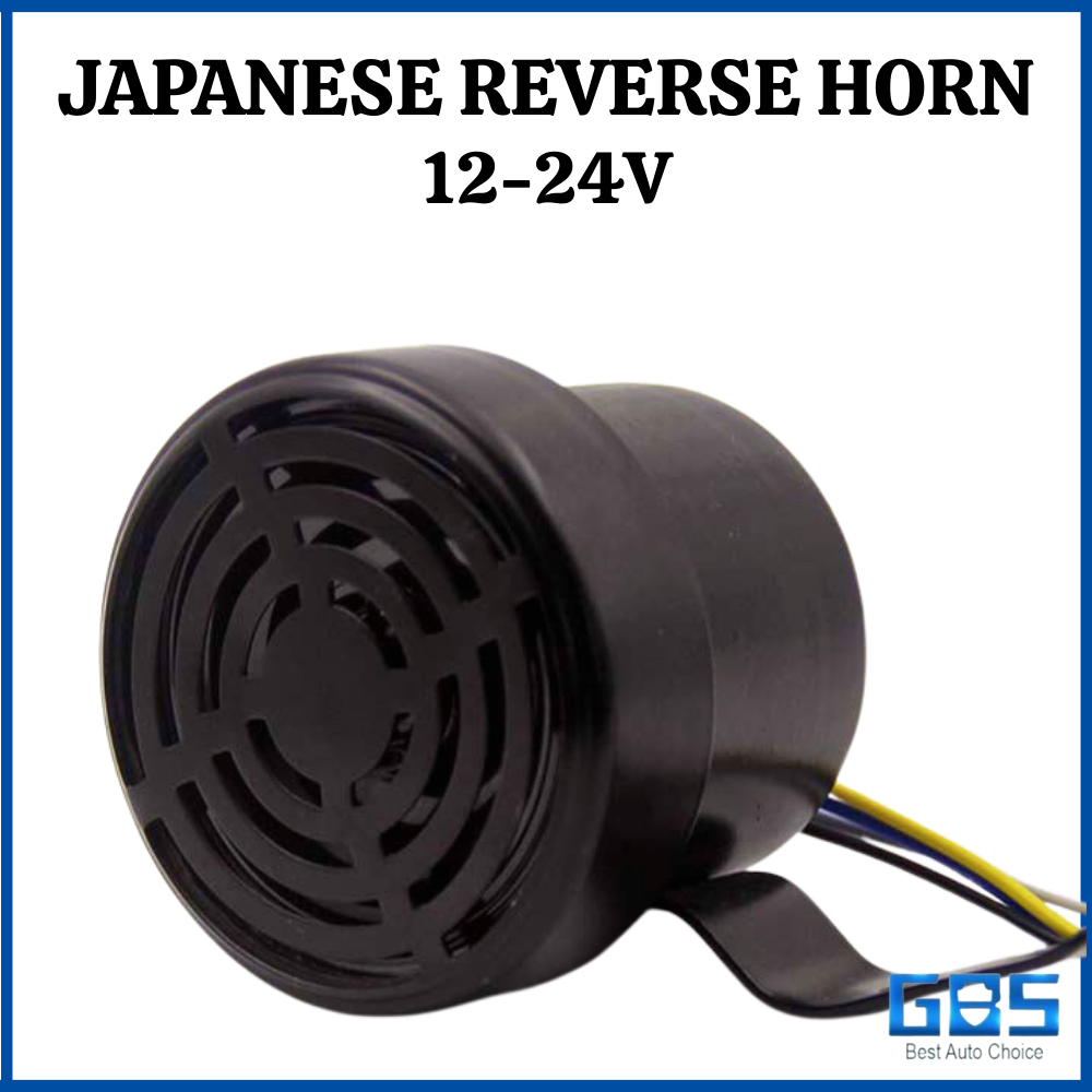 GBS CAR LED Car Reverse Horn 12v 24v Janpanese Reverse Horn 4 Sound Horn Gostan Kereta Jepun Horn 12v 24v