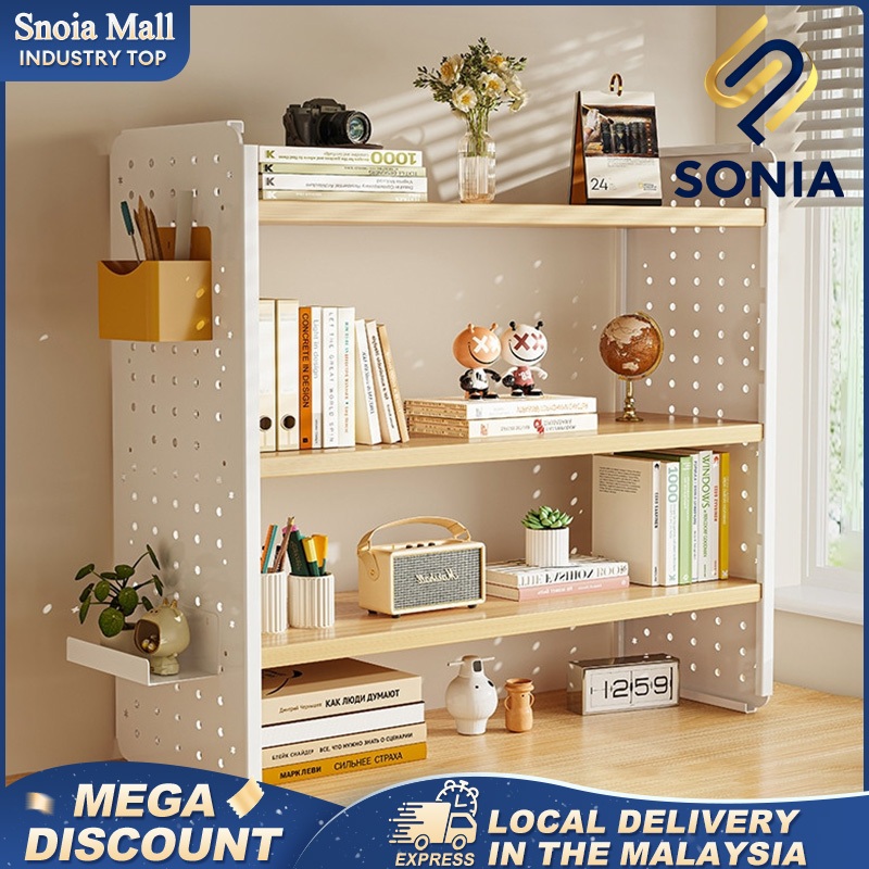 3 Tier Desktop Storage Rack Desk Bookshelf Home Study Desk Rak Dapur Organizer Rack Computer Rack Buku Rack 桌架/书架