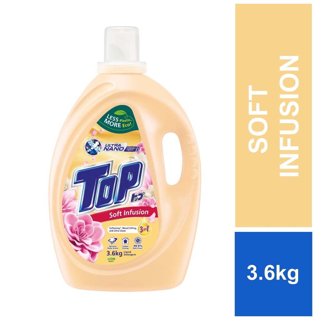 Top Liquid Detergent 3in1 Soft Infusion Bottle 3.6kg