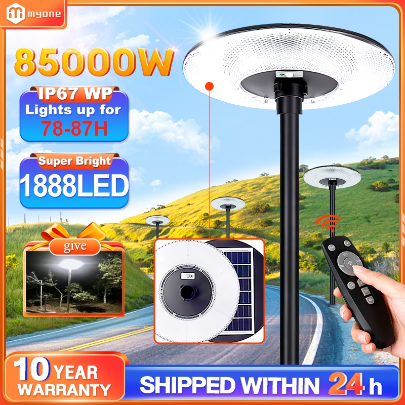 Lampu Solar UFO Light Outdoor Lighting 85000W high power solar street light IP68 waterproof solar lamp outdoor lighting