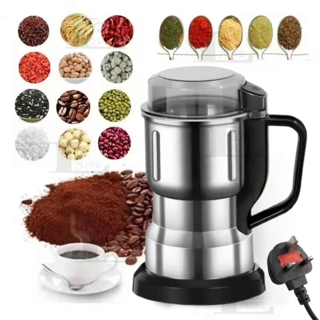 Ready Stock Portable Electric Grinder 300W Mesin Pengisar | 500ML Stainless Steel Electric Food Grinder 家用研磨机 磨粉机