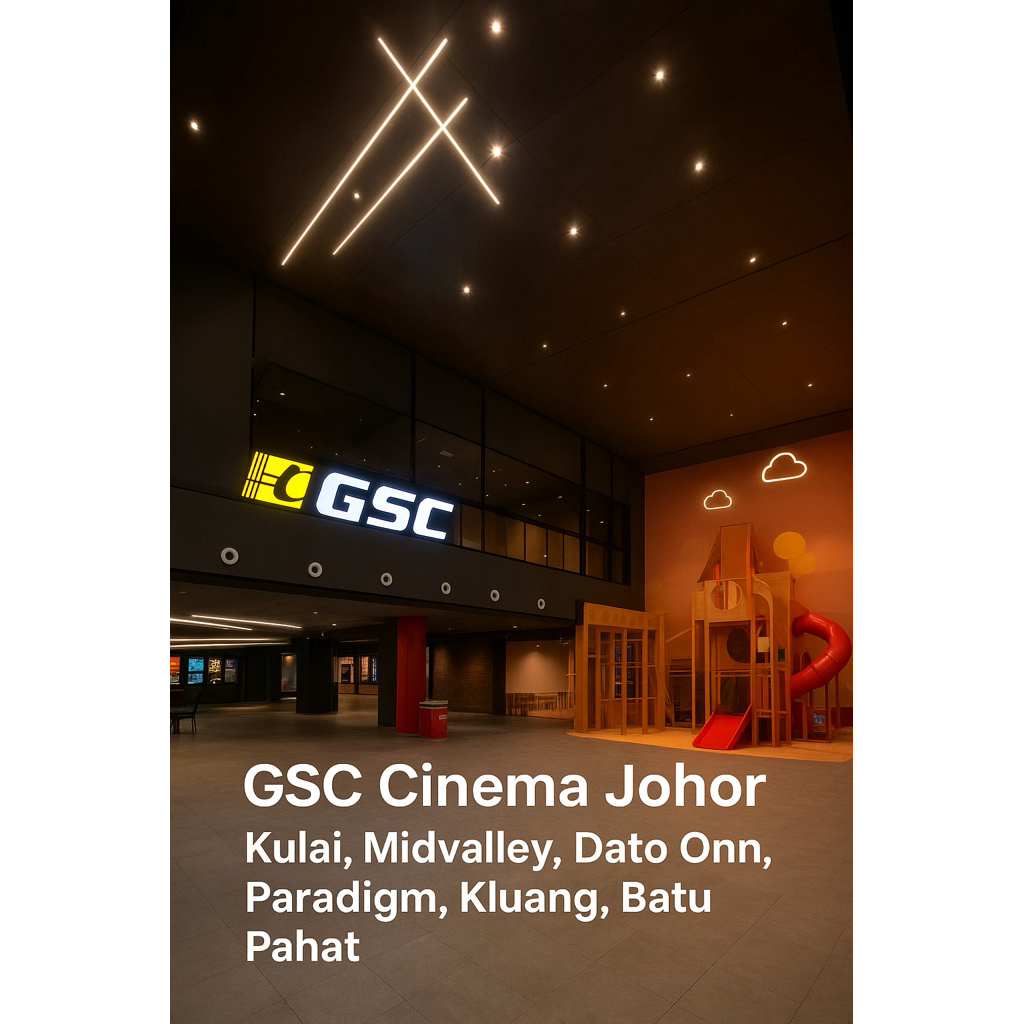 GSC Cinema Tiket Johor Baharu - Midvalley , Kulai , KSL, Dato Onn , Batu Pahat , Paradigm