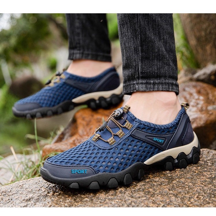 Hiking For Outdoor Sports Non-Slip Breathable Mesh Men's Quick-dry Rubber Climbing Trekking Aqua Rain aqua men shoes