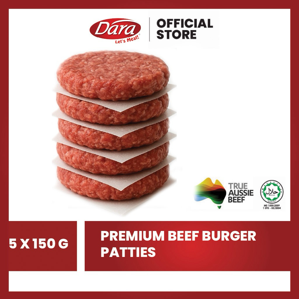 Premium Beef Burger – 5 pcs Australian Beef patties (150g per pcs)