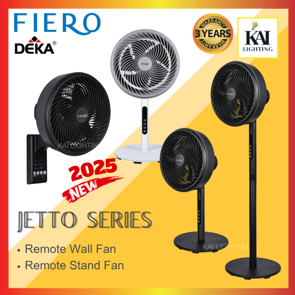 DEKA JETTO-STF360/WF-A10RC Air Circulator Fan 6" DC Motor Stand Fan / Table Fan / Wall Fan Remote Control & Touch Screen
